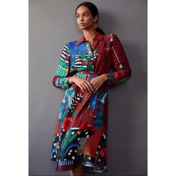 NWT ANTHROPOLOGIE FARM RÍO GEORGIA SHIRTDRESS - Picture 4 of 11